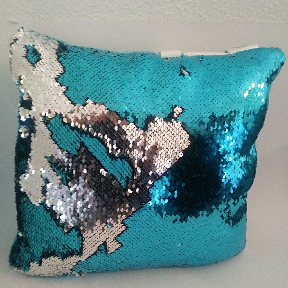 Sequined Plush Velvet accent throw pillow
